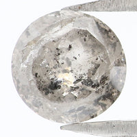 Natural Loose Rose Cut Salt And Pepper Diamond Black Grey Color 0.96 CT 5.68 MM Round Rose Cut Shape Diamond L9361