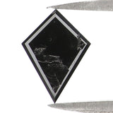 Natural Loose Kite Diamond Black Color 0.63 CT 8.43 MM Kite Shape Rose Cut Diamond KR2620