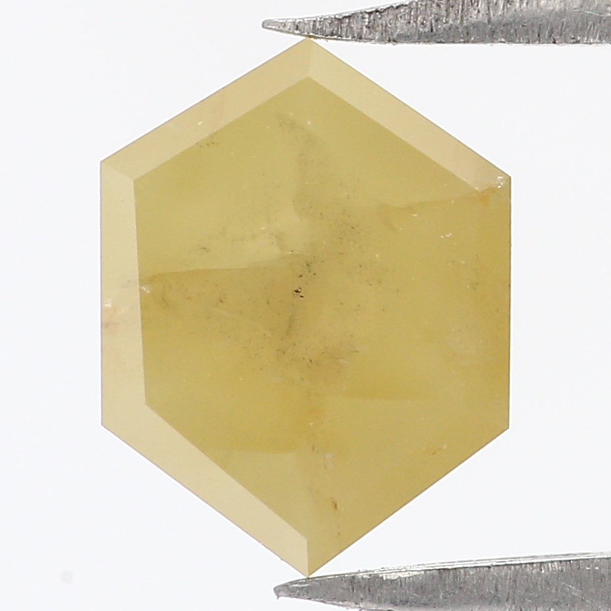 0.93 CT Natural Loose Hexagon Shape Diamond Yellow Color Hexagon Cut Diamond 8.00 MM Natural Yellow Color Hexagon Rose Cut Diamond LQ7948