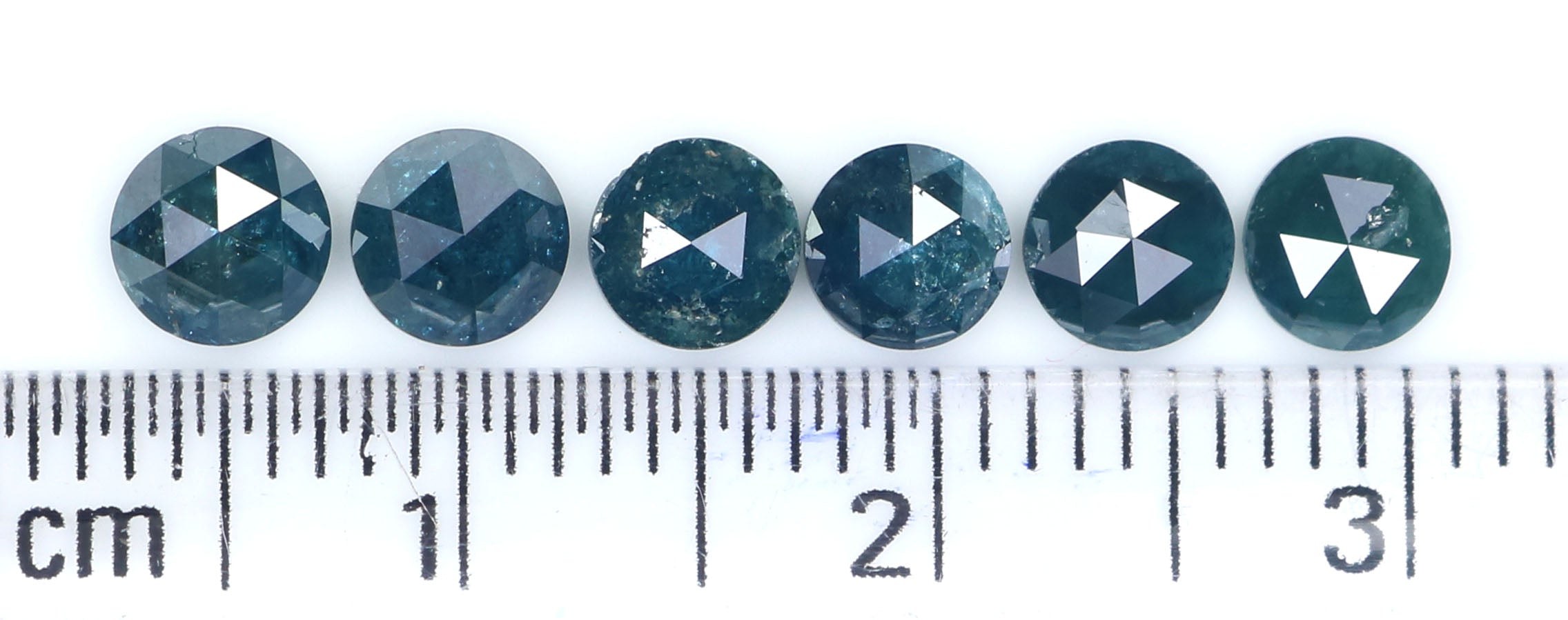 2.38 CT Natural Loose Round Rose Cut Diamond Blue Color Round Shape Diamond 4.35 MM Natural Loose Blue Color Round Rose Cut Diamond LQ2425