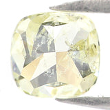 Natural Loose Cushion Fancy Yellow Color Diamond 0.58 CT 4.70 MM Cushion Shape Rose Cut Diamond L6355