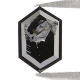 Natural Loose Hexagon Diamond, Hexagon Black Color Diamond, Natural Loose Diamond, Hexagon Rose Cut Diamond 0.45 CT Hexagon Shape KR2640