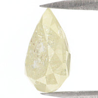 Natural Loose Pear Yellow Color Diamond 1.44 CT 8.30 MM Pear Shape Rose Cut Diamond KDL5188