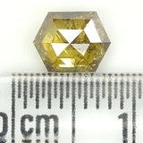 Natural Loose Hexagon Green Color Diamond 0.90 CT 6.50 MM Hexagon Shape Rose Cut Diamond KDL1070