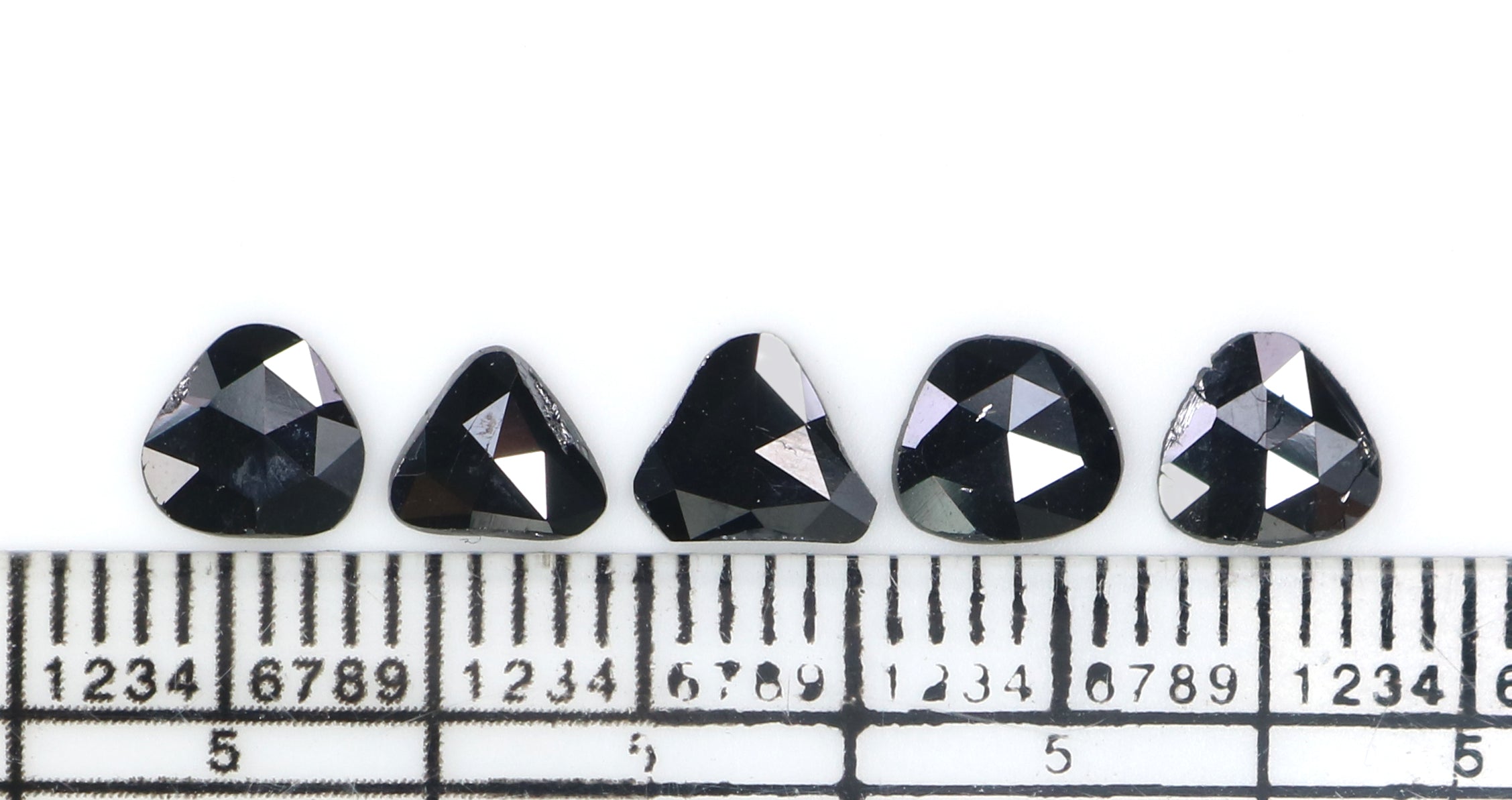 1.39 CT Natural Loose Slice Shape Diamond Black Color Slice Cut Diamond 5.65 MM Natural Loose Black Color Slice Rose Cut Diamond KQ2624
