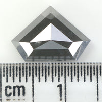 Natural Loose Shield Salt And Pepper Diamond Grey Color 3.45 CT 8.70 MM Shield Shape Rose Cut Diamond KDL1055