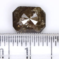 Natural Loose Emerald Diamond Brown Color 1.66 CT 7.90 MM Emerald Shape Rose Cut Diamond L7671