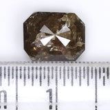 Natural Loose Emerald Diamond Brown Color 1.66 CT 7.90 MM Emerald Shape Rose Cut Diamond L7671