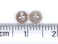 Natural Loose Round Rose Cut Grey Brown Color Diamond 0.82 CT 4.10 MM Round Rose Cut Shape Diamond L6346