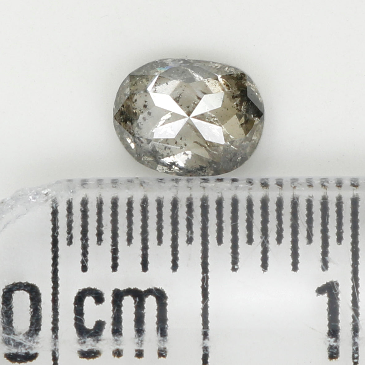 0.37 Ct Natural Loose Oval Shape Diamond Salt And Pepper Oval Cut Diamond 5.10 MM Natural Loose Black Grey Color Oval Rose Cut Diamond LQ395