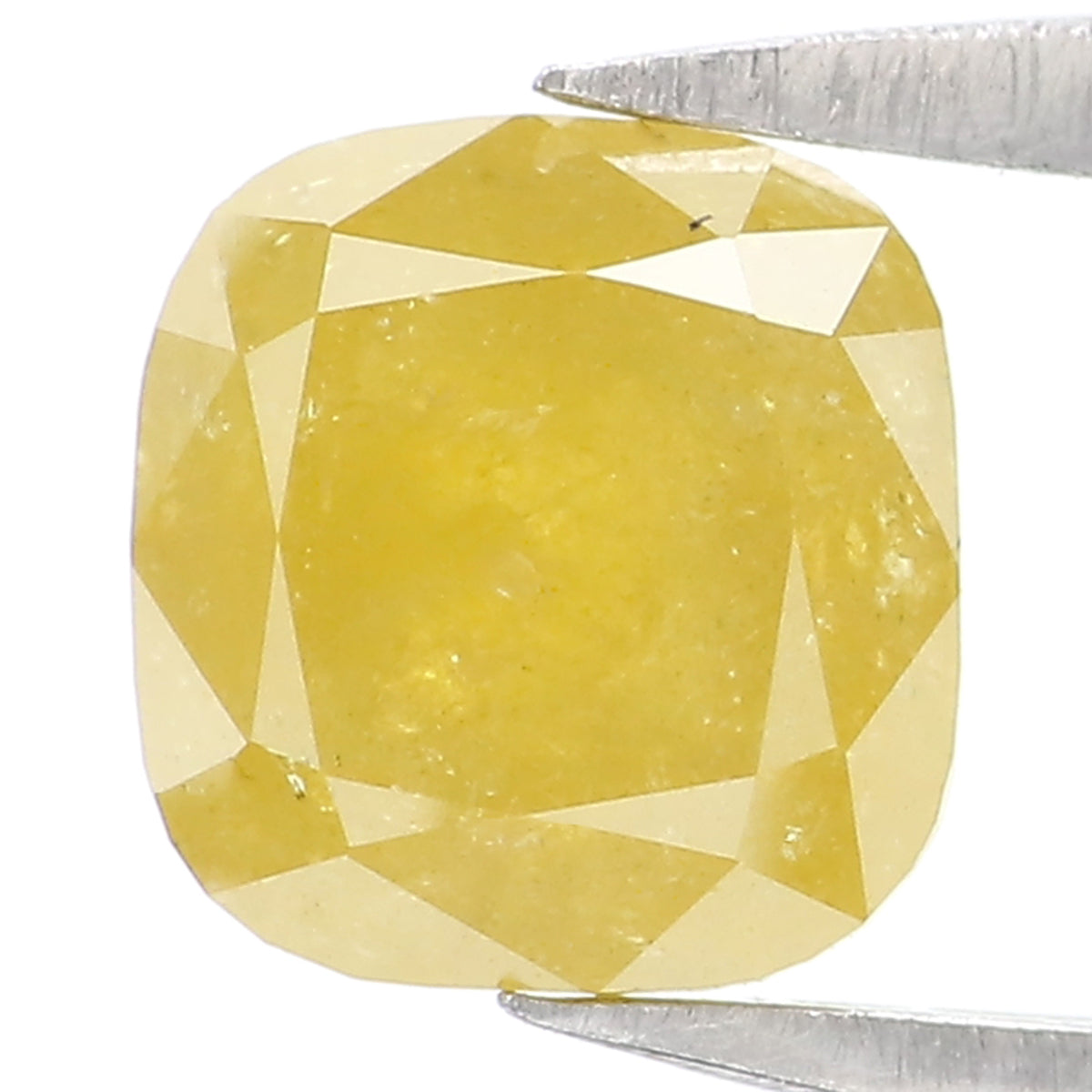 Natural Loose Cushion Yellow Color Diamond 1.35 CT 5.95 MM Cushion Shape Rose Cut Diamond L2146