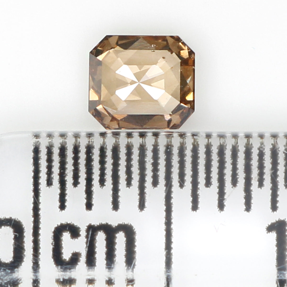 0.33 Ct Natural Loose Diamond, Emerald Cut Diamond, Brown Diamond, Polished Diamond, Rose Cut Diamond, Rustic Diamond, Antique Diamond L769