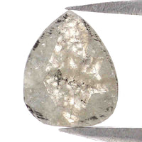 Natural Loose Pear Diamond Grey Color 0.83 CT 7.50 MM Pear Shape Rose Cut Diamond L6933