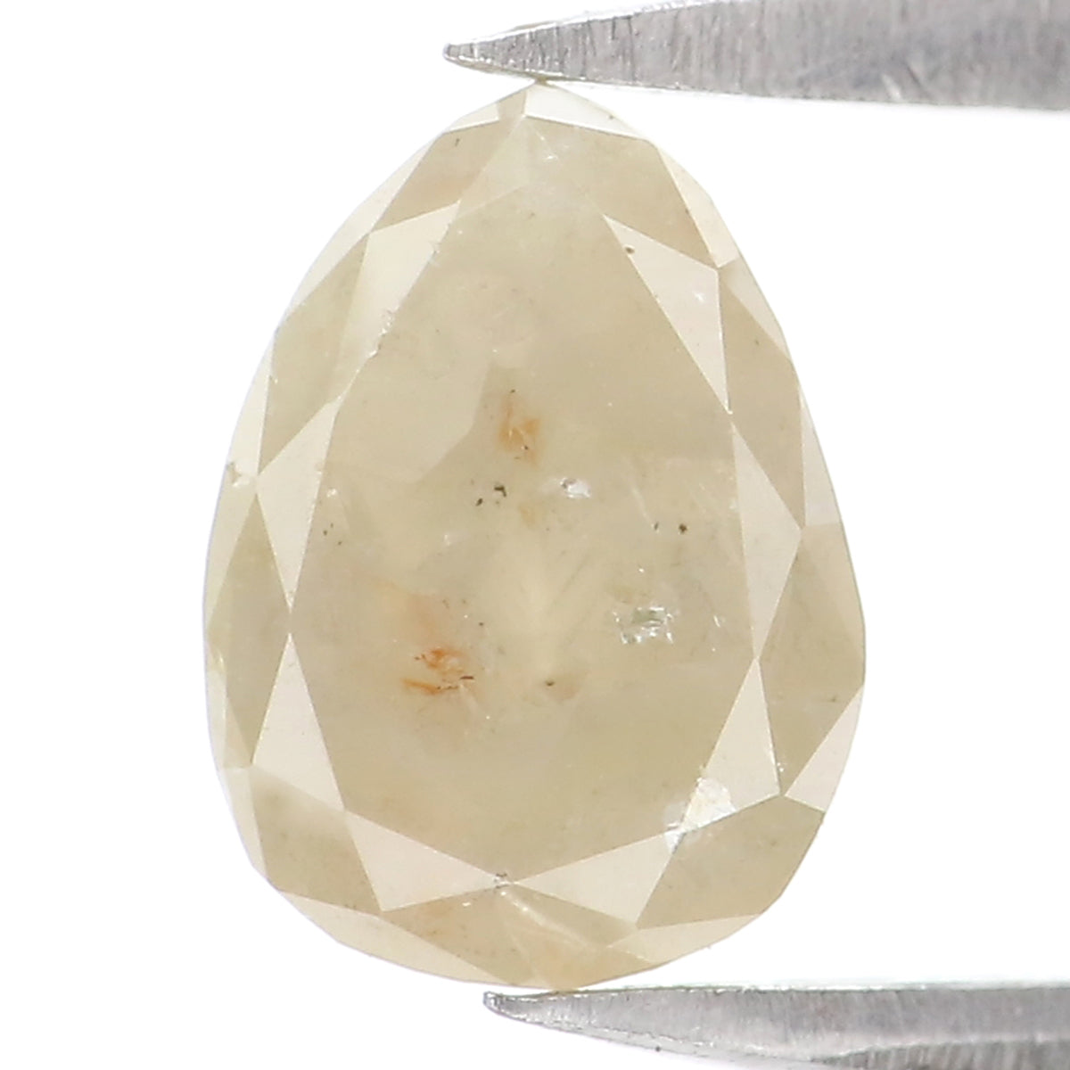 Natural Loose Pear Diamond White Grey Color 1.30 CT 7.77 MM Pear Shape Rose Cut Diamond L511