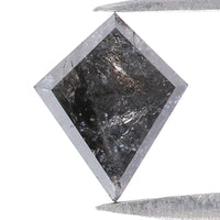 Natural Loose Kite Salt And Pepper Diamond Black Grey Color 0.70 CT 7.55 MM Kite Shape Rose Cut Diamond KDL2213