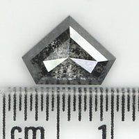 1.31 CT Natural Loose Diamond, Shield Cut Diamond, Salt And Pepper Diamond, Black Diamond , Grey Diamond, Antique Rose Cut Diamond KDL254