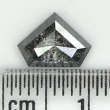 1.31 CT Natural Loose Diamond, Shield Cut Diamond, Salt And Pepper Diamond, Black Diamond , Grey Diamond, Antique Rose Cut Diamond KDL254