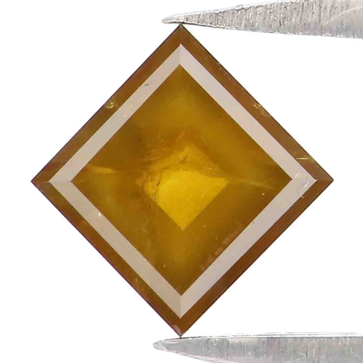 0.57 CT Natural Loose Kite Shape Diamond Yellow Color Kite Diamond 6.50 MM Natural Loose Yellow Color Diamond Kite Rose Cut Diamond KQ2234