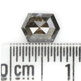 0.65 Ct Natural Loose Diamond, Hexagon Diamond, Black Brown Diamond, Polished Diamond, Rustic Diamond, Rose Cut Diamond, KDK2330