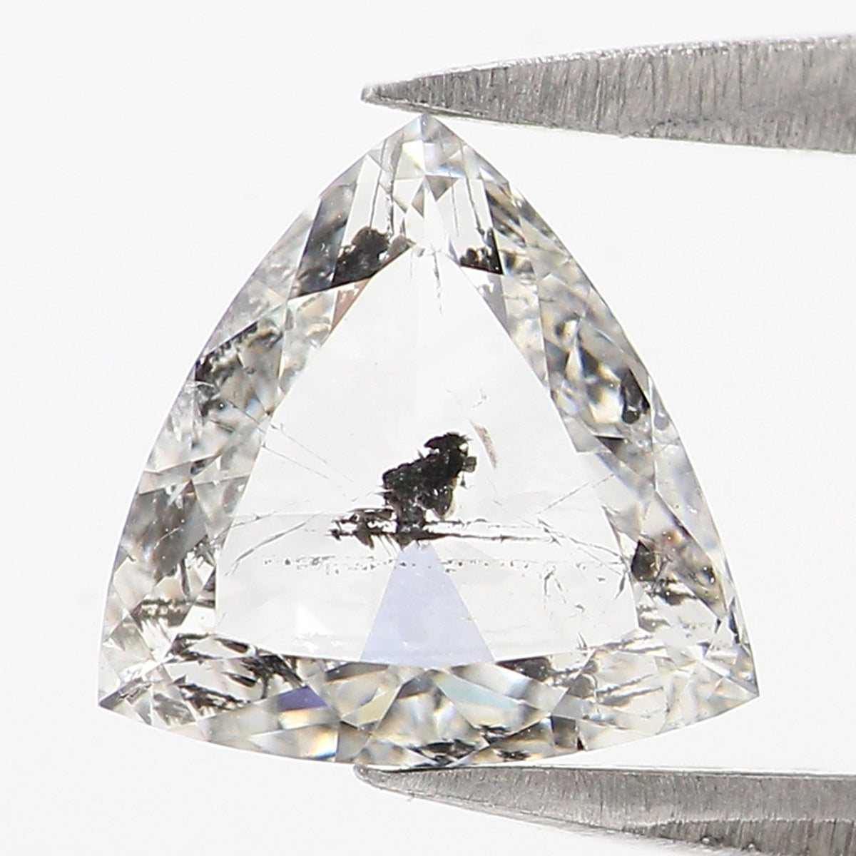 1.37 CT Natural Loose Triangle Shape Diamond White - F Triangle Cut Diamond 7.05 MM Natural White - F Color Triangle Rose Cut Diamond QL2653