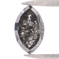 Natural Loose Marquise Salt And Pepper Diamond Black Grey Color 0.49 CT 6.05 MM Marquise Shape Rose Cut Diamond L8829