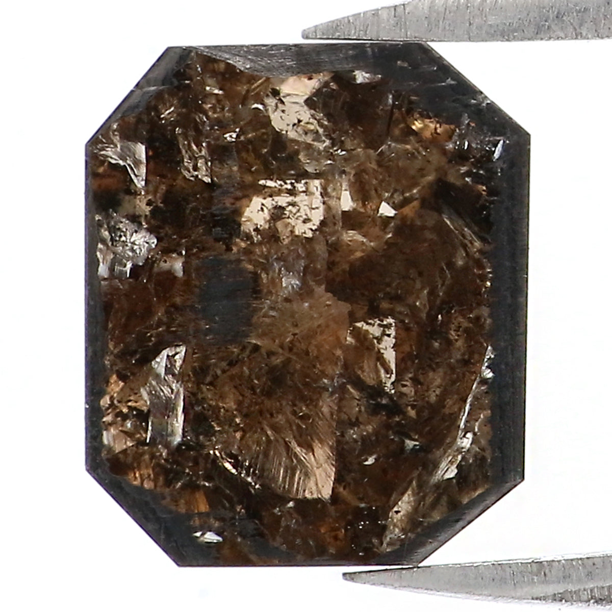 1.78 CT Natural Loose Radiant Shape Diamond Brown Color Radiant Cut Diamond 8.50 MM Natural Brown Diamond Radiant Rose Cut Diamond LQ7523