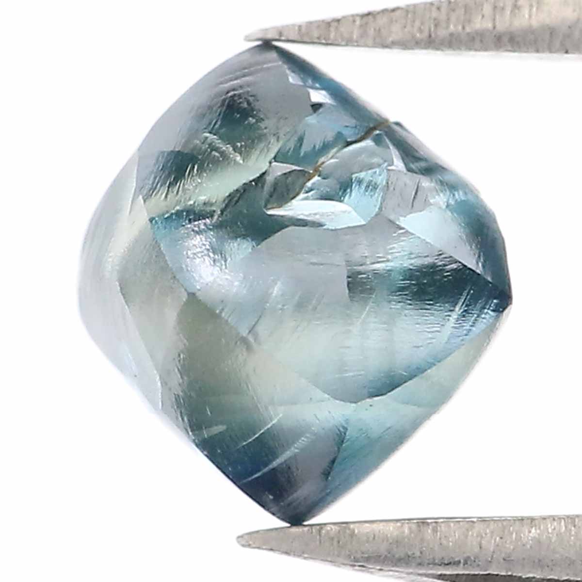 Natural Loose Crystal Rough Blue Color Diamond 1.35 CT 6.40 MM Rough Irregular Cut Diamond KDL2350