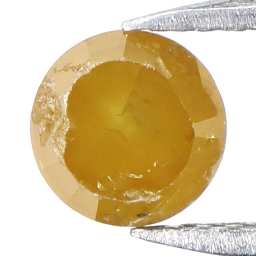 Natural Loose Rose Cut Yellow Color Diamond 0.82 CT 5.30 MM Round Rose Cut Shape Diamond L9227