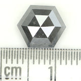 Natural Loose Hexagon Grey Color Diamond 2.28 CT 9.10 MM Hexagon Shape Rose Cut Diamond KDL1162