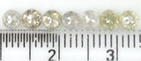 Natural Loose Round Rose Cut Grey Color Diamond 1.44 CT 3.30 MM Round Rose Cut Diamond L1739