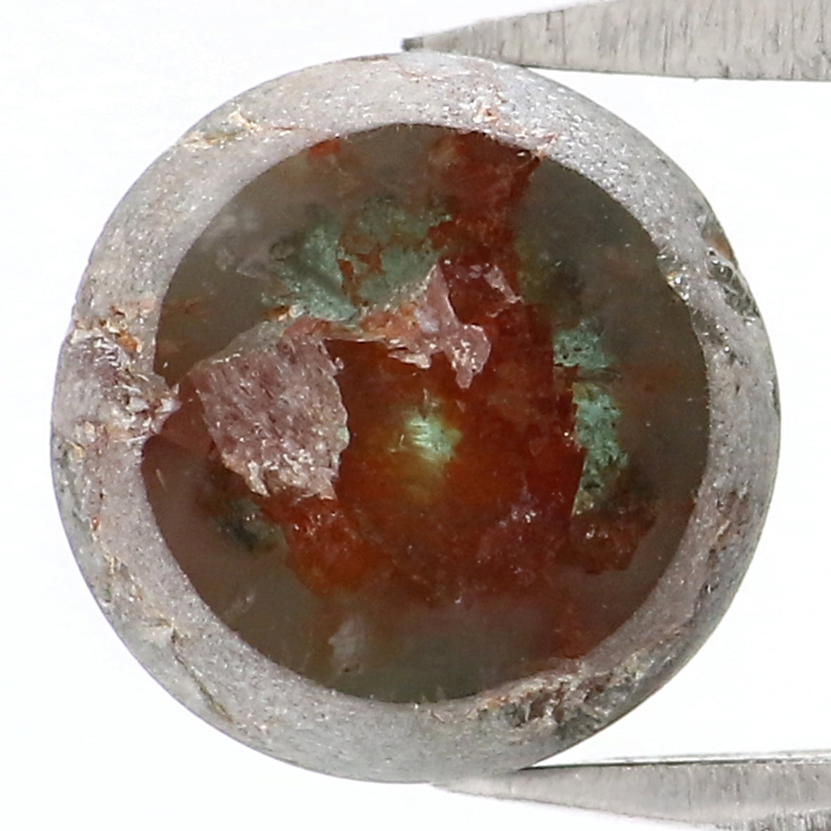 2.30 CT Natural Loose Round Rose Cut Diamond Brown Color Round Shape Diamond 7.30 MM Natural Loose Green Color Round Rose Cut Diamond LQ5917