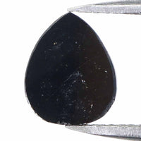 Natural Loose Pear Diamond Black Color 1.62 CT 8.80 MM Pear Shape Rose Cut Diamond L6183