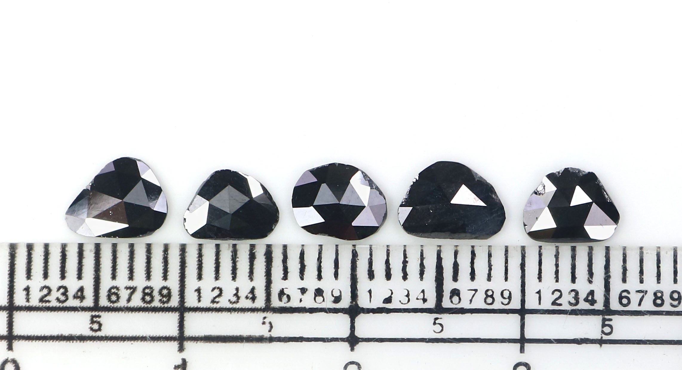 1.38 CT Natural Loose Slice Shape Diamond Black Color Slice Cut Diamond 6.40 MM Natural Loose Black Color Slice Rose Cut Diamond KQ2619