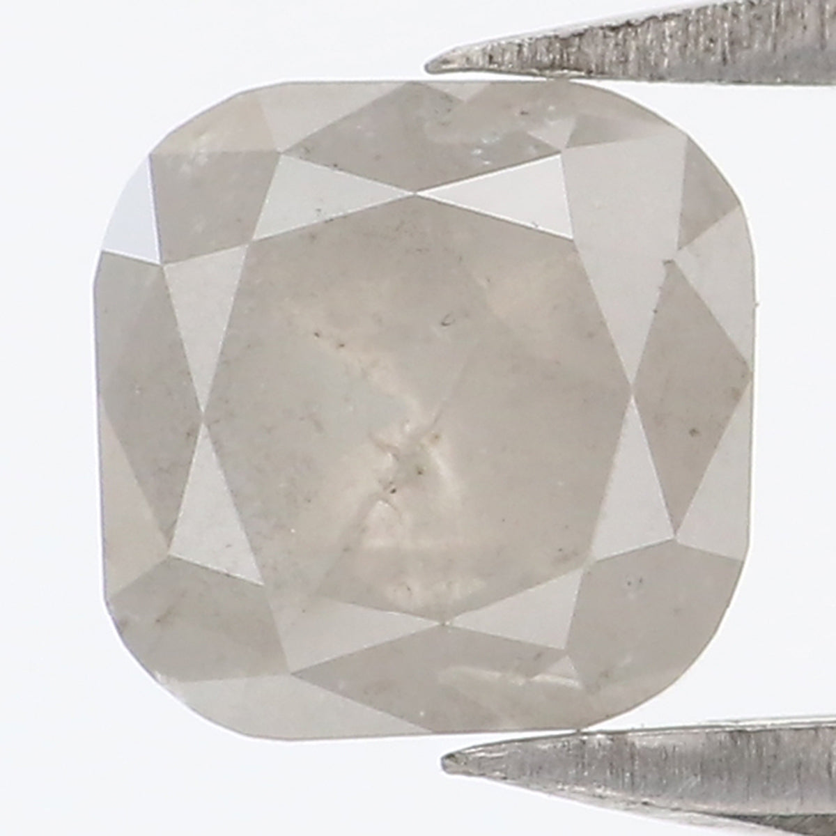 0.97 CT Natural Loose Cushion Shape Diamond Grey Color Cushion Cut Diamond 5.40 MM Natural Loose Grey Color Cushion Rose Cut Diamond LQ7331