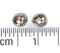 Natural Loose briolette Brown Color Diamond 0.86 CT 4.00 MM Drop Shape Rose Cut Diamond L9990