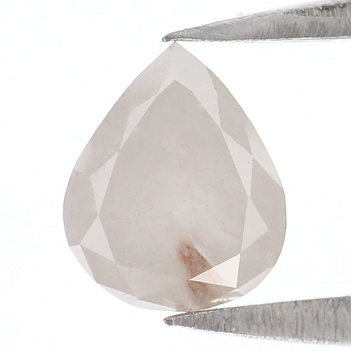 0.85 CT Natural Loose Pear Shape Diamond White Color Pear Cut Diamond 6.50 MM Natural Loose Grey Color Diamond Pear Rose Cut Diamond LQ8978
