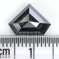 Natural Loose Shield Salt And Pepper Diamond Black Grey Color 3.03  CT 8.20 MM Shield Shape Rose Cut Diamond KDL1117