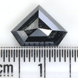 Natural Loose Shield Salt And Pepper Diamond Black Grey Color 3.03  CT 8.20 MM Shield Shape Rose Cut Diamond KDL1117