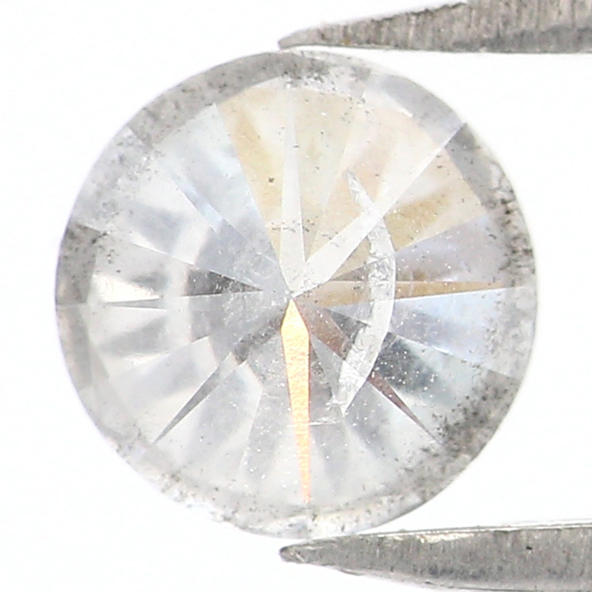 0.69 CT Natural Loose Round Shape Diamond Salt And Pepper Round Diamond 5.50 MM Natural Black Grey Color Round Brilliant Cut Diamond LQ482
