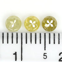 Natural Loose Rose Cut Yellow Color Diamond 0.67 CT 3.30 MM Round Rose Cut Shape Diamond L6333
