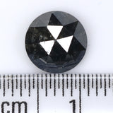Natural Loose Round Rose Cut Diamond Black Color 1.72 CT 7.40 MM Rose Cut Shape Diamond L1637