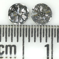 Natural Loose Round Salt And Pepper Diamond Black Grey Color 0.40 CT 3.70 MM Round Brilliant Cut Diamond KDL1062