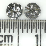 Natural Loose Round Salt And Pepper Diamond Black Grey Color 0.40 CT 3.70 MM Round Brilliant Cut Diamond KDL1062