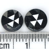 Natural Loose Round Rose Cut Diamond Black Color 3.01 CT 6.95 MM Rose Cut Shape Diamond L1691