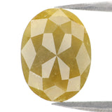 Natural Loose Oval Yellow Color Diamond 2.80 CT 10.63 MM Oval Shape Rose Cut Diamond L2428