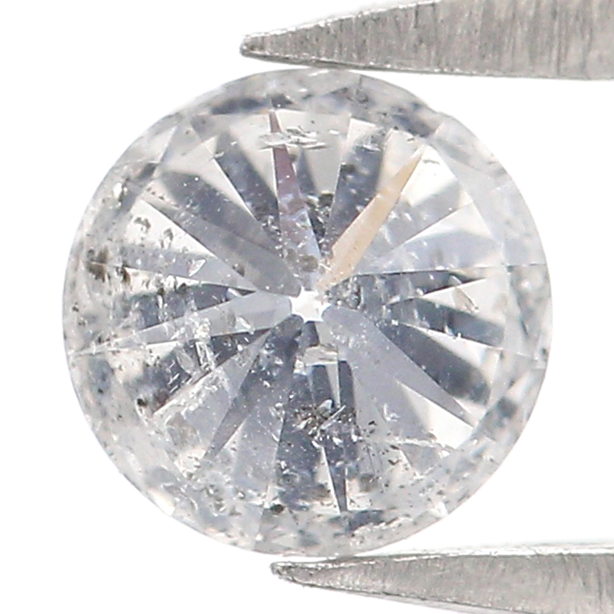 0.29 CT Natural Loose Round Shape Diamond Salt And Pepper Round Cut Diamond 4.10 MM Natural Black Grey Round Brilliant Cut Diamond KQ2003