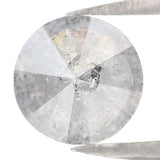 Natural Loose Round Salt And Pepper Diamond Black Grey Color 0.98 CT 6.40 MM Round Brilliant Cut Diamond KDL2083