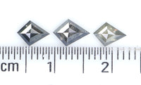 Natural Loose Kite Salt And Pepper Diamond Black Grey Color 0.88 CT 5.81 MM Kite Shape Rose Cut Diamond L2454