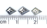 Natural Loose Kite Salt And Pepper Diamond Black Grey Color 0.88 CT 5.81 MM Kite Shape Rose Cut Diamond L2454