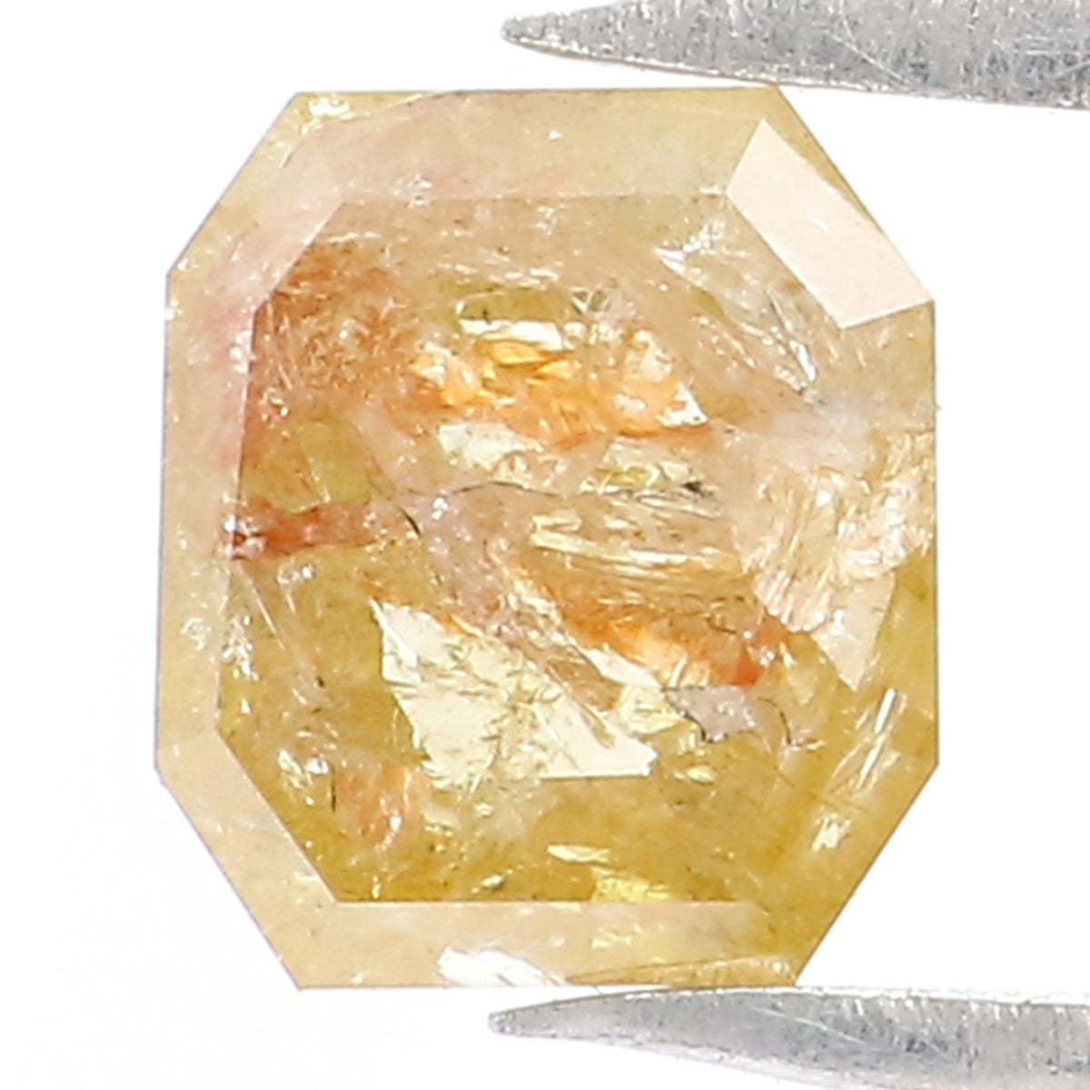 0.65 CT Natural Loose Emerald Shape Diamond Yellow Color Emerald Cut Diamond 5.20 MM Natural Yellow Color Emerald Rose Cut Diamond LQ9236